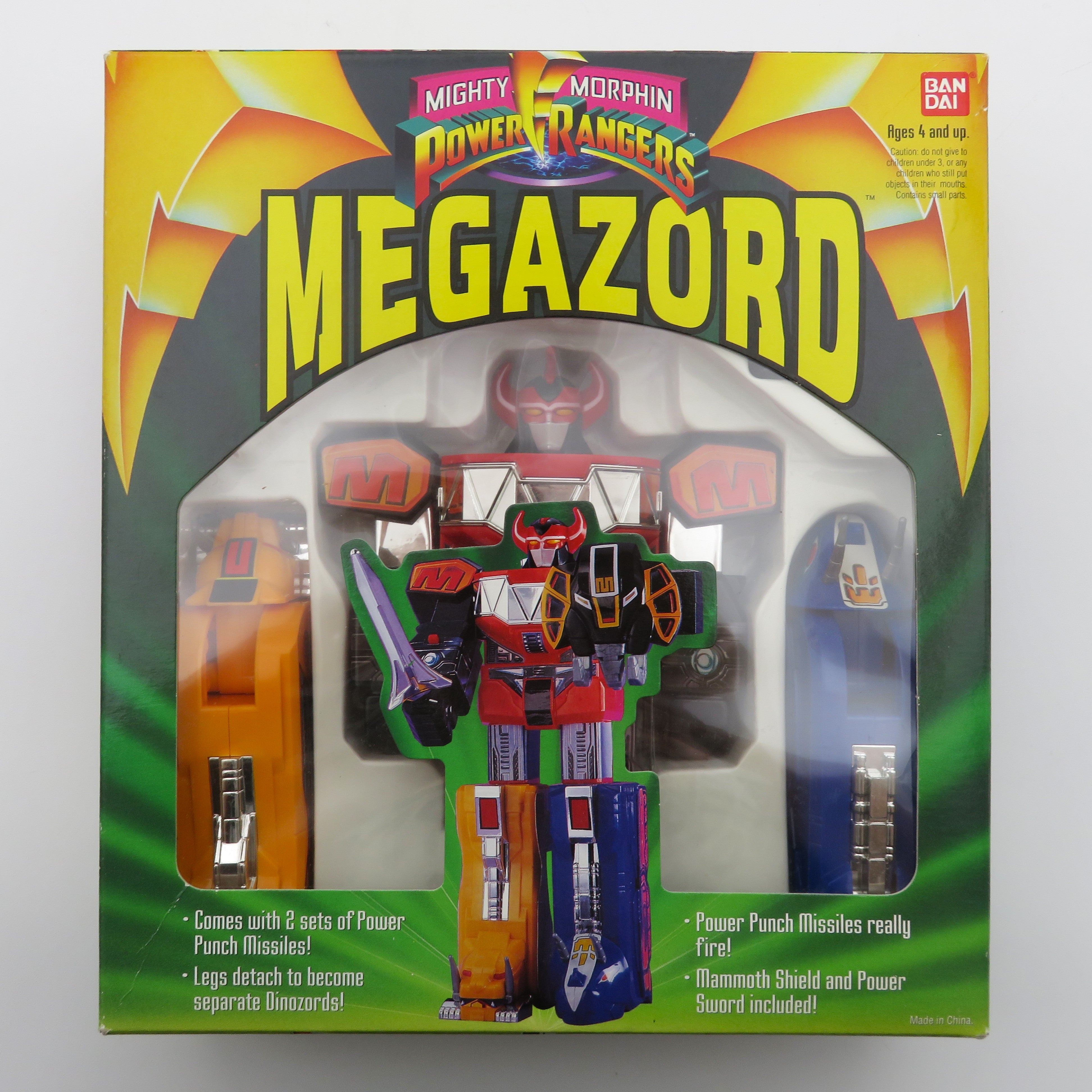 MIGHTY MORPHIN' POWER RANGERS Megazord Figure - Bandai (1993) Vintage Robot Toy
